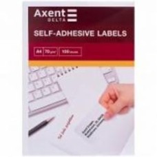Этикетки с клейким слоем Axent Delta 210x148,5 мм 100 листов A4 белые D4471-A
