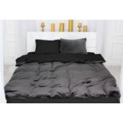 Комплект постельного белья Велюр Winter Delicate 28-0099 Bocciolo 143х210 см серый/черный MirSon