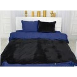 Комплект постельного белья Велюр Winter Delicate 28-0109 Ghianda 220х240 см синий/черный MirSon