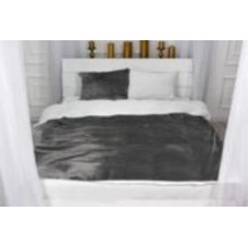 Комплект постельного белья Велюр Winter Frost 28-0001+28-0005 Snowdrop Velvet 143х210 см серый/белый MirSon
