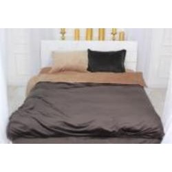 Комплект постельного белья Велюр Winter Frost 28-0004+28-0003 Kohleria Velvet 2х143х210 см кремовый/коричневый MirSon