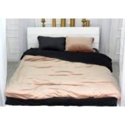 Комплект постельного белья Велюр Winter Frost 28-0004+28-0007 Saintpaulia Velvet 200х220 см кремовый/черный MirSon