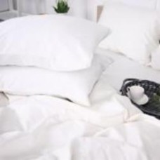 Комплект постельного белья Сатин 0001 Moko White 2х160х220 см белый MirSon