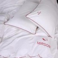 Комплект постельного белья Сатин Corner Moko White 200х220 см белый MirSon