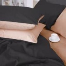 Комплект постельного белья Сатин Latte 0165+0240 200х220 см бежевый/серый MirSon