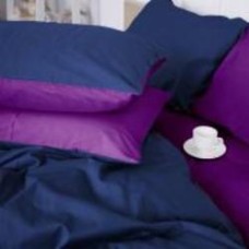 Комплект постельного белья Сатин Orchid 3220+4052 143х210 см фиолетовый/синий MirSon