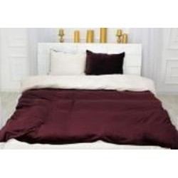 Комплект постельного белья Велюр Winter Delicate 28-0059 Honeysuckles 175х210 см бордовый/молочный MirSon