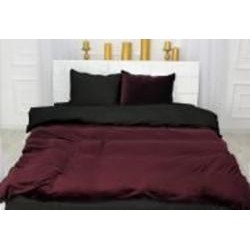 Комплект постельного белья Велюр Winter Delicate 28-0065 Ipomoea 2х160х220 см бордовый/черный MirSon