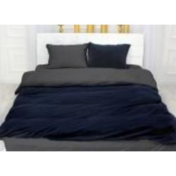 Комплект постельного белья Велюр Winter Delicate 28-0082 Ciclamino 2х160х220 см синий/темно-серый MirSon
