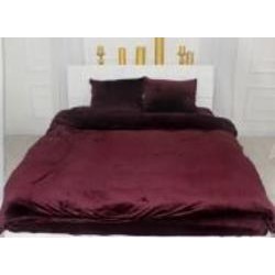 Комплект постельного белья Велюр Winter Frost 28-0002 Excalibur Velvet 200х220 см бордовый MirSon