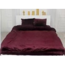 Комплект постельного белья Велюр Winter Frost 28-0002 Excalibur Velvet 2х143х210 см бордовый MirSon