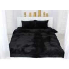 Комплект постельного белья Велюр Winter Frost 28-0007 Black Velvet 175х210 см черный MirSon