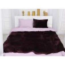 Комплект постельного белья Велюр Winter Terry 28-0021 Gazania 2х143х210 см бордовый/лиловый MirSon