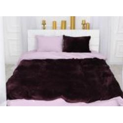 Комплект постельного белья Велюр Winter Terry 28-0021 Gazania 2х143х210 см бордовый/лиловый MirSon