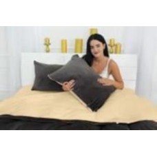 Комплект постельного белья Велюр Winter Terry 28-0024 Carnation 160х220 см кремовый/коричневый MirSon
