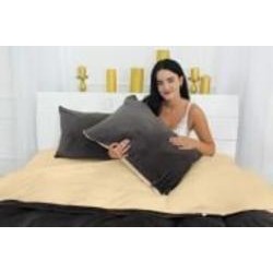 Комплект постельного белья Велюр Winter Terry 28-0024 Carnation 200х220 см кремовый/коричневый MirSon