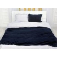 Комплект постельного белья Велюр Winter Terry 28-0027 Dahlia 2х160х220 см синий/белый MirSon