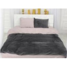 Комплект постельного белья Велюр Winter Terry 28-0033 Pulmonaria 160х220 см серый/пудровый MirSon