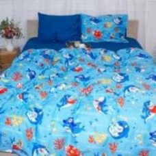 Комплект постельного белья Сатин 2х143х210 см 22-1314 Cerulean мультиколор MirSon