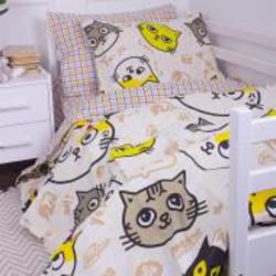 Комплект постельного белья MirSon Бязь Kids Time 18-0007 Cool Cat 143х210 см в ассортименте