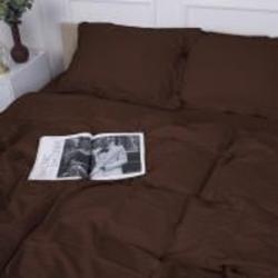 Комплект постельного белья Satin Stripe 30-0006 Dark Brown 143х210 см коричневый MirSon