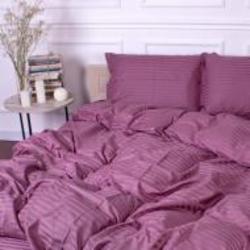 Комплект постельного белья MirSon Satin Stripe 30-0008 Smoky Pink 110х140 см розовый