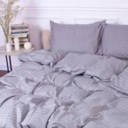 Комплект постельного белья MirSon Satin Stripe 30-0010 Light Gray 110х140 см светло-серый