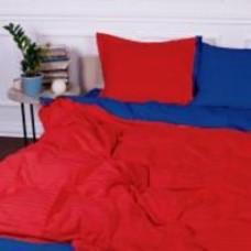 Комплект постельного белья MirSon Satin Stripe 30-0018 + 30-0019 Mardin 110х140 см красный/синий
