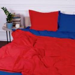 Комплект постельного белья MirSon Satin Stripe 30-0018 + 30-0019 Mardin 110х140 см красный/синий