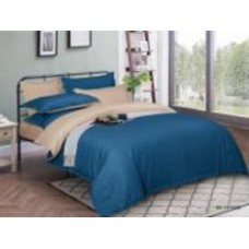 Комплект постельного белья MirSon Satin Stripe 30-0019 + 30-0004 Leynadin 110х140 см синий/бежевый