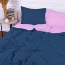 Комплект постельного белья MirSon Satin Stripe 30-0020 + 30-0007 Edarin 110х140 см синий/розовый
