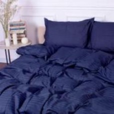 Комплект постельного белья MirSon Satin Stripe 30-0020 Smoky Blue 110х140 см синий