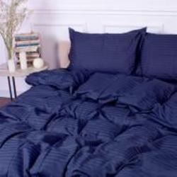 Комплект постельного белья MirSon Satin Stripe 30-0020 Smoky Blue 110х140 см синий