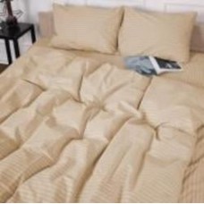 Комплект постельного белья MirSon 110х140 см 17-0602 Stripe Creamy Бязь кремовый