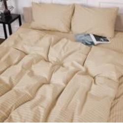 Комплект постельного белья MirSon 110х140 см 17-0602 Stripe Creamy Бязь кремовый