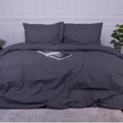 Комплект постельного белья MirSon 110х140 см Ranforce Elite 17-0601 Stripe Gray Ранфорс серый