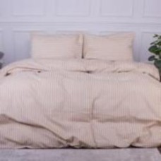 Комплект постельного белья MirSon 110х140 см Ranforce Elite 17-0602 Stripe Creamy Ранфорс кремовый