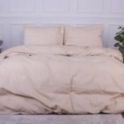 Комплект постельного белья MirSon 110х140 см Ranforce Elite 17-0602 Stripe Creamy Ранфорс кремовый