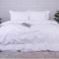 Комплект постельного белья MirSon 110х140 см Ranforce Elite 17-0605 Stripe White Ранфорс белый