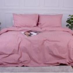 Комплект постельного белья MirSon 110х140 см Ranforce Elite 17-0607 Stripe Pink Ранфорс розовый
