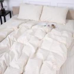 Комплект постельного белья Бязь 17-0604 Stripe Yellow 160х220 см желтый MirSon