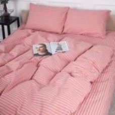 Комплект постельного белья 17-0607 Stripe Pink Бязь 2х160х220 см розовый MirSon