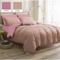 Комплект постельного белья Nazaret 17-1608+15-1214 Mikrosatin Premium 160х220 см розовый/коричневый MirSon
