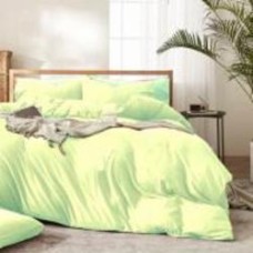 Комплект постельного белья №12-0525 Luminary Green Mikrosatin Premium 220х240 см салатовый MirSon