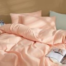 Комплект постельного белья №15-1415 Coral Cloud Mikrosatin Premium 175х210 см пудровый MirSon