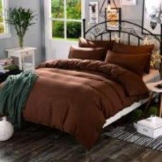 Комплект постельного белья №19-1230 Friar Brown Mikrosatin Premium 200х220 см коричневый MirSon