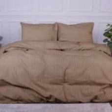 Комплект постельного белья Ranforce Elite 17-0610 Stripe Light Brown 160х220 см коричневый MirSon