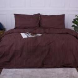 Комплект постельного белья Ranforce Elite 17-0617 Stripe Brown 175х210 см коричневый MirSon
