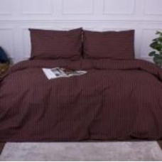 Комплект постельного белья Ranforce Elite 17-0617 Stripe Brown 2х143х210 см коричневый MirSon