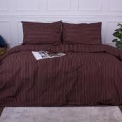 Комплект постельного белья Ranforce Elite 17-0617 Stripe Brown 2х143х210 см коричневый MirSon